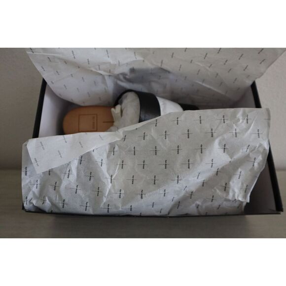 Dolce Vita Women's Sz 9.5 Black Embossed Leather Parni Double Strap Sandals - Picture 15 of 15